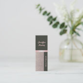 Professionele elegante moderne luxe glitterij mini visitekaartje (Staand voorkant)