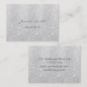 Professionele elegante moderne luxe glitterij visitekaartje (Voorkant / Achterkant)
