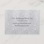 Professionele elegante moderne luxe glitterij visitekaartje (Achterkant)
