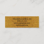 Professionele elegante moderne luxe goudglitter mini visitekaartje (Achterkant)