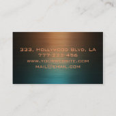 Professionele elegante moderne luxe kleurrijk meta visitekaartje (Achterkant)