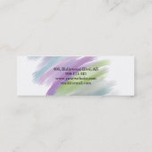 Professionele elegante moderne luxe waterverf mini visitekaartje (Achterkant)