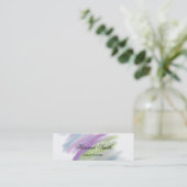 Professionele elegante moderne luxe waterverf mini visitekaartje (Staand voorkant)