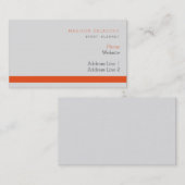 Professionele Elegante Moderne Minimale Zilveren B Visitekaartje (Voorkant / Achterkant)