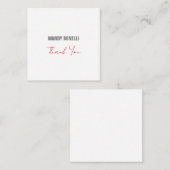 Professionele elegante moderne minimalist dank u informatiekaartje (Voorkant / Achterkant)