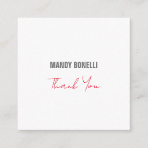 Professionele elegante moderne minimalist dank u informatiekaartje