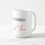 Professionele elegante moderne minimalist dank u koffiemok (Voorkant rechts)