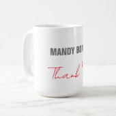 Professionele elegante moderne minimalist dank u koffiemok (Voorkant links)