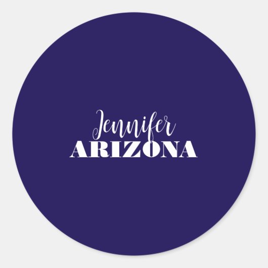 Professionele elegante moderne minimalistische don ronde sticker (Voorkant)