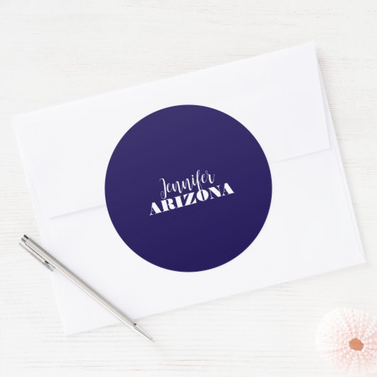 Professionele elegante moderne minimalistische don ronde sticker (Envelop)
