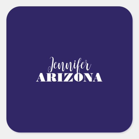 Professionele elegante moderne minimalistische don vierkante sticker (Voorkant)