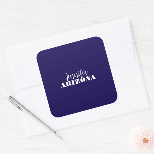 Professionele elegante moderne minimalistische don vierkante sticker (Envelop)