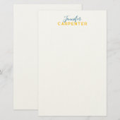 Professionele elegante moderne minimalistische eff briefpapier (Voorkant / Achterkant)