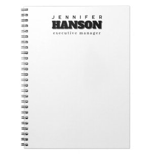 Professionele elegante moderne minimalistische eff notitieboek