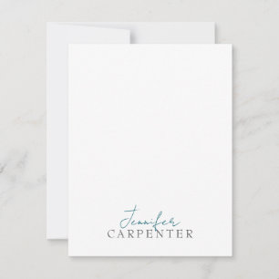 Professionele elegante moderne minimalistische eff notitiekaartje