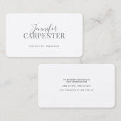 Professionele elegante moderne minimalistische eff visitekaartje (Voorkant / Achterkant)