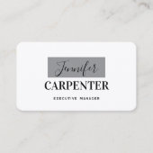 Professionele elegante moderne minimalistische eff visitekaartje (Voorkant)