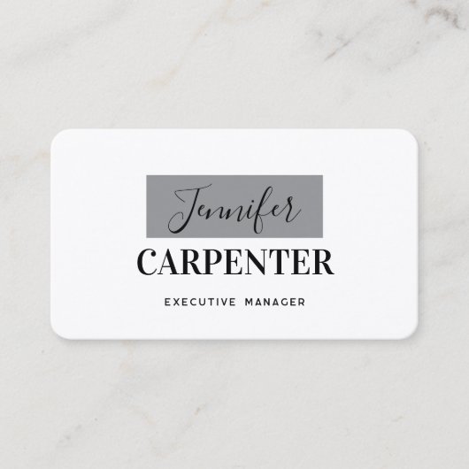 Professionele elegante moderne minimalistische eff visitekaartje (Voorkant)