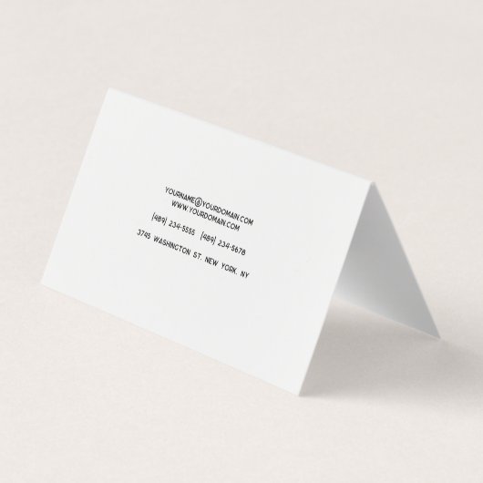 Professionele elegante moderne minimalistische eff visitekaartje (Achterkant)