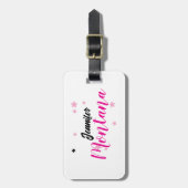 Professionele elegante moderne minimalistische naa bagagelabel (Voorkant verticaal)