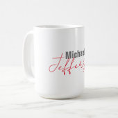 Professionele elegante moderne minimalistische naa koffiemok (Voorkant links)