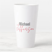 Professionele elegante moderne minimalistische naa latte mok (Voorkant)