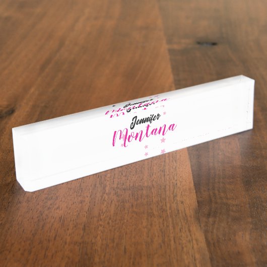 Professionele elegante moderne minimalistische naa naambordje (Zijkant)