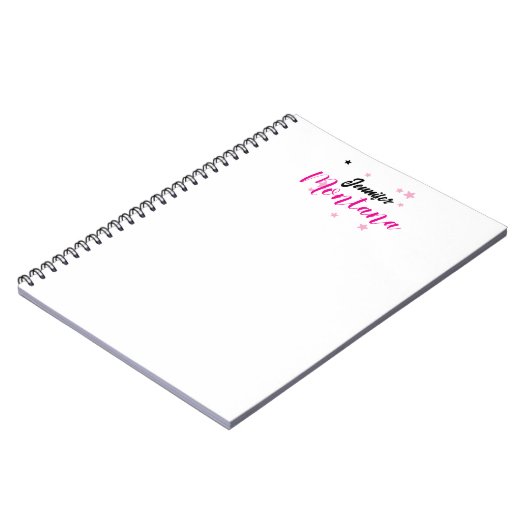 Professionele elegante moderne minimalistische naa notitieboek (Linkerzijde)