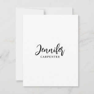 Professionele elegante moderne minimalistische naa notitiekaartje