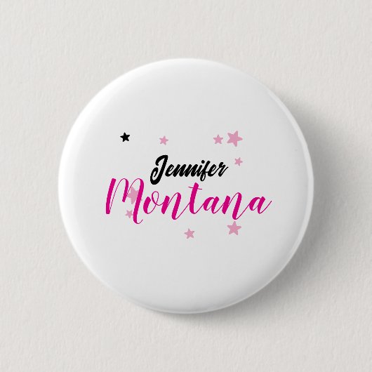Professionele elegante moderne minimalistische naa ronde button 5,7 cm (Voorkant)
