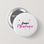 Professionele elegante moderne minimalistische naa ronde button 5,7 cm (Voorkant /achterkant)
