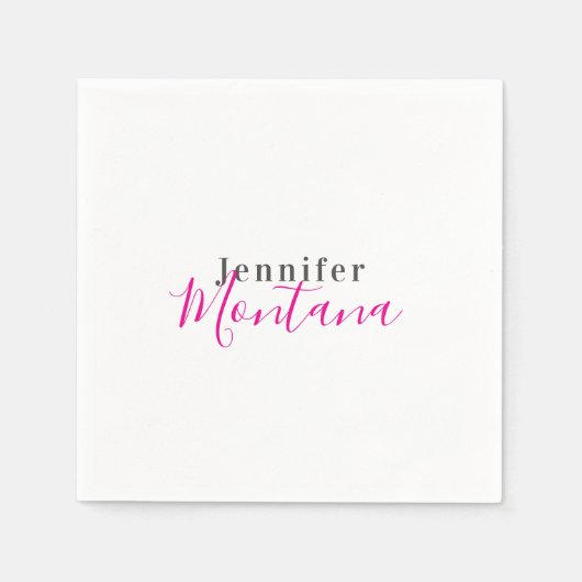 Professionele elegante moderne minimalistische naa servet (Voorkant)