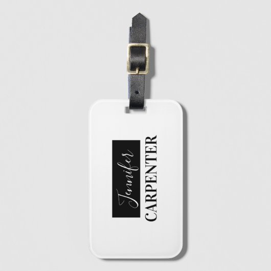 Professionele elegante moderne minimalistische vla bagagelabel (Voorkant (verticaal))