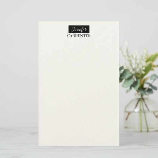 Professionele elegante moderne minimalistische vla briefpapier (Staand voorkant)