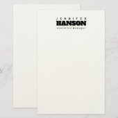 Professionele elegante moderne minimalistische vla briefpapier (Voorkant / Achterkant)