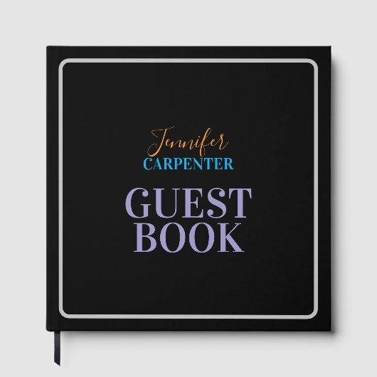 Professionele elegante moderne minimalistische vla gastenboek (Voorkant)