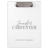Professionele elegante moderne minimalistische vla klembord (Voorkant)