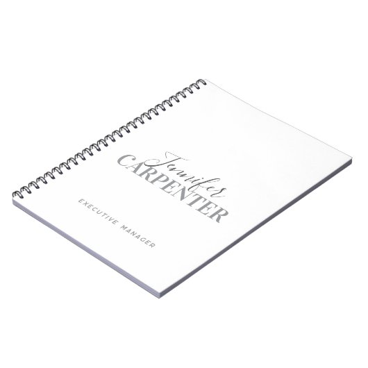 Professionele elegante moderne minimalistische vla notitieboek (Linkerzijde)