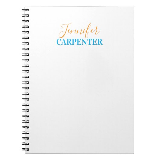 Professionele elegante moderne minimalistische vla notitieboek (Voorkant)