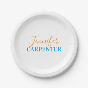 Professionele elegante moderne minimalistische vla papieren bordje