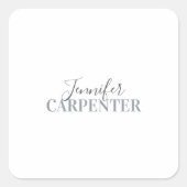 Professionele elegante moderne minimalistische vla vierkante sticker (Voorkant)