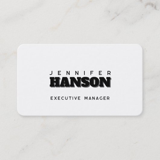 Professionele elegante moderne minimalistische vla visitekaartje (Voorkant)