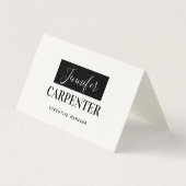 Professionele elegante moderne minimalistische vla visitekaartje (Voorkant)