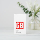 Professionele elegante moderne monogram dikke luxe visitekaartje (Staand voorkant)