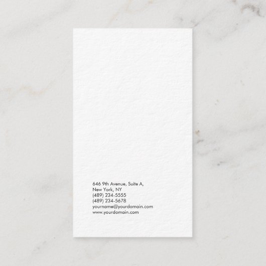 Professionele elegante moderne monogram dikke luxe visitekaartje (Achterkant)