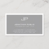 Professionele Elegante Moderne Monogram Duidelijke Visitekaartje (Achterkant)