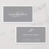 Professionele Elegante Moderne Monogram Duidelijke Visitekaartje (Voorkant / Achterkant)