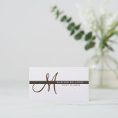Professionele Elegante Moderne Monogram Visitekaartje (Staand voorkant)