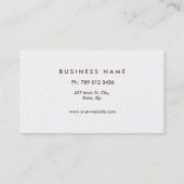Professionele Elegante Moderne Monogram Visitekaartje (Achterkant)