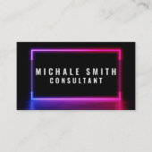 Professionele elegante moderne neon- en lichtzuige visitekaartje (Voorkant)
